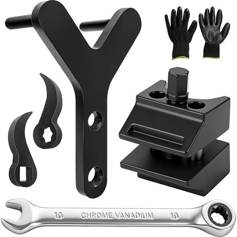 Kit Outillage Mecanique Auto 6 Pièces, Separateur de Piece pour Arrache Rotule de Suspension, Arrache Roulement, Biellette Direction, Rotule Axiale pour Réparation de Voiture et Camion (1/5)