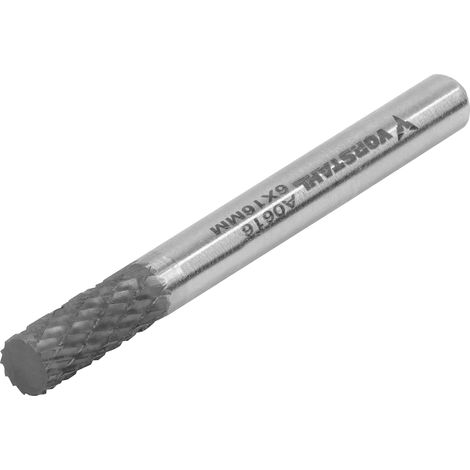 Fraise à grande vitesse en carbure YG8, cylindrique, de précision, 6 x 16 mm, FI 6 mm, Vorstahl