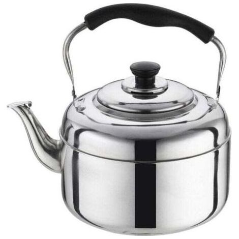 Bouilloire de 2 litres pour plaque de cuisson, théière en acier inoxydable pour plaque de cuisson, bouilloire à gaz, poignée résistante à la chaleur, théière en acier inoxydable (1/4)