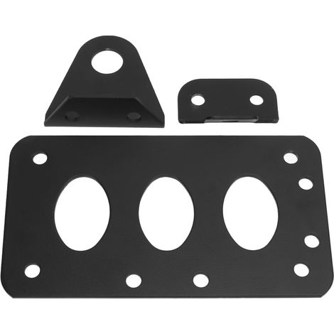 Kit de support universel pour feu stop de moto, fixation latérale, support de plaque d'immatriculation, remplacement pour Fatboy Iron 883, noir (1/5)