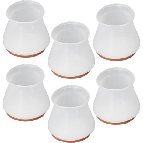 Protège-pieds de chaise silencieux anti-rayures, stables et durables pour salle à manger, bureau, hôtel - Lot de 24 (1/5)