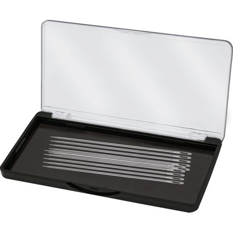 Étui magnétique pour aiguilles avec couvercle transparent, boîte de rangement pour aiguilles à coudre avec fermeture à pression, aimant intégré puissant maintenant les aiguilles de moins de 10,5 cm (1/5)