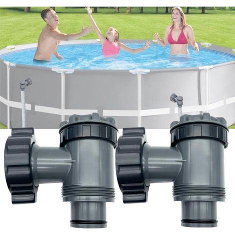 Accessoires de piscine, valve à piston de remplacement Vanne d'arrêt de piscine Pompe de filtration de piscine à piston, vanne à piston de piscine Connecteur de vanne à piston (B-2 pièces) pour Hne (1/5)