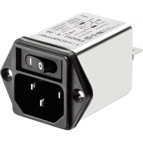 Filtro de alimentación Schaffner FN 9263-1-06 250 V 1 A