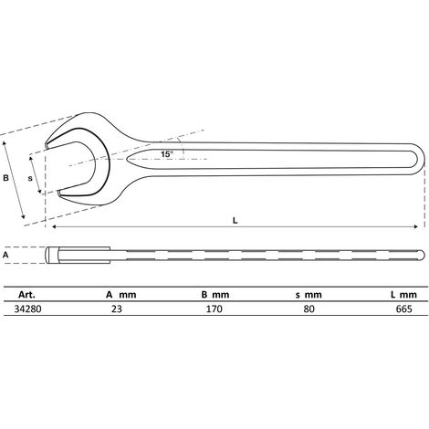BGS  Llave  de  boca  DIN  894  SW  80  mm  34280