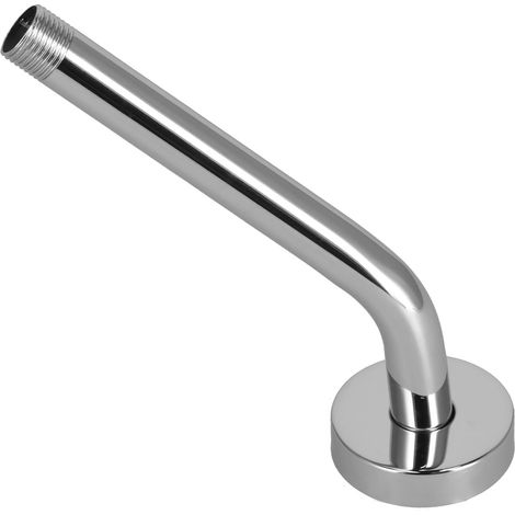Bras de douche en acier inoxydable, rond, encastré, filetage NPT, rallonge pour WC et salle de bain, 6 pouces, norme américaine (plaqué) (1/5)