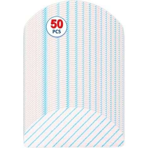 Lingettes de nettoyage jetables pour aspirateurs ECOVACS DEEBOT OZMO T8/ T8+/ T8 AIVI/ T9/ T9 MAX, chiffons de nettoyage, lingettes essuyeuses, lingettes de nettoyage jetables (50 pièces) (1/5)