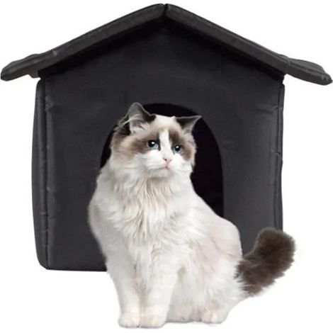 Niche pour Chat Exterieu, Abri pour Chats Errants, Cabane pour Chat Et Chien, Tente pour Chat Pliable Et Résistante Aux Intempéries, (1/4)