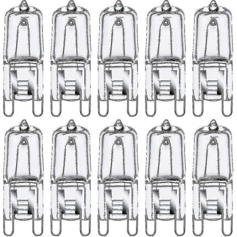 Ampoules halogènes G9 35 W, 230 V, blanc chaud 2800 K, dimmables, lot de 10 - YUHAO (1/5)