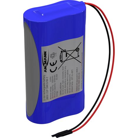 Ansmann 1S2P Akkupack 2x 18650 Kabel Li-Ion 3.6 V 7000 mAh (1/3)