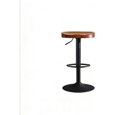 Sgabello da bar regolabile 38,5 x 38,5 x 59-83 cm in legno e metallo - CHICFURN (1/5)