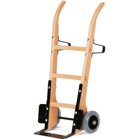 Rollcart Holzsackkarre -120- aus Buchenholz mit Luftbereifung 370x140mm Stahlblechschaufel