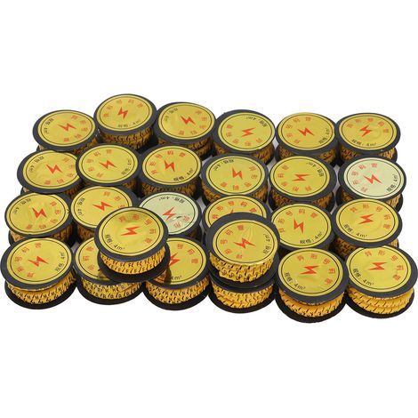 Ensemble de 26 marqueurs de câbles tubulaires, lettre EC, numéro PVC A à Z, marquage codé 4m² (1/5)