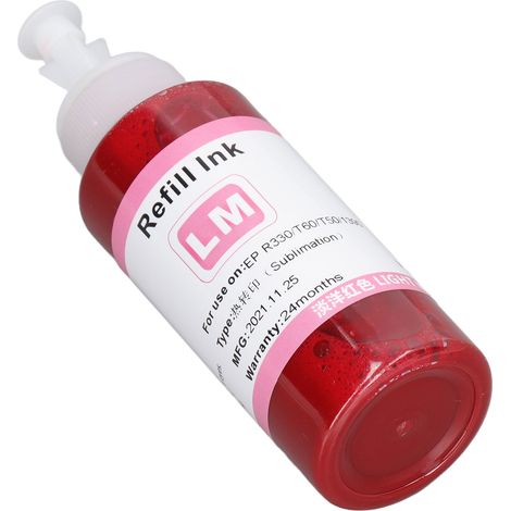 Recharge d'encre de sublimation pour transfert thermique 100 ml, accessoire d'impression numérique pour R330, 230, T60, T50 et LM. (1/5)