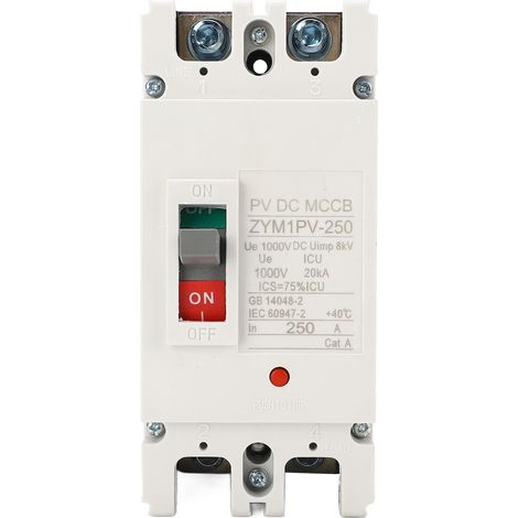 Disjoncteur miniature 2P 250A 1000V DC Protection de circuit 20kA Boîtier moulé Interrupteur (1/5)