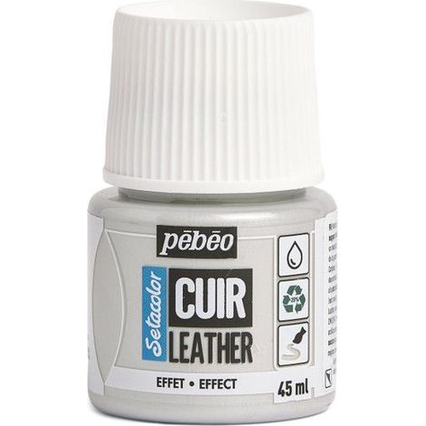 Peinture cuir - PEBEO - Setacolor - Métal Argenté - 45 ml - Plusieurs coloris disponibles (1/2)