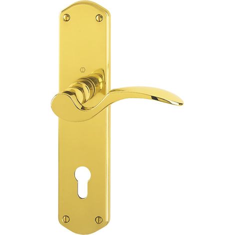 HOPPE® Drücker-Halbgarnitur mit Langschild München M112SH/333, 10/92 mm, Messing, 6922066 (1/2)