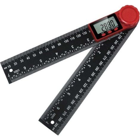 200 mm Rapporteur d'Angle Numerique à Double Échelle 360 Degrés, Règle d'Angle avec Écran Lcd et Fonction de Verrouillage, Rapporteur pour l'Ingénier (1/4)