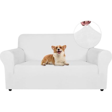 1 Housse de canapé, Velours, Extensible, Polyester, Antidérapant, 2 Places, Salon (1/5)