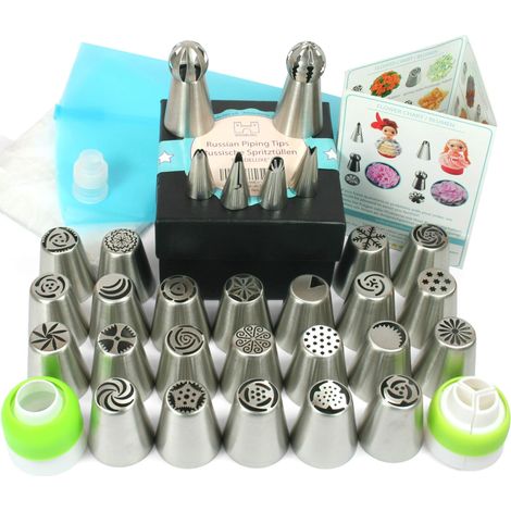 De Poche A Douille Patisserie - 65 Pcs Pour La Décoration Des Gâteaux Cadeau Poche À Douille 29 Embouts De Glaçage 30 Poche A Douille Silicone Jetables Pour Raccord - Sphère Feuilles Hérisson (1/5)