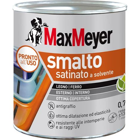 MaxMeyer Smalto a Solvente Satinato Bianco R9010 0,750 l (1/4)