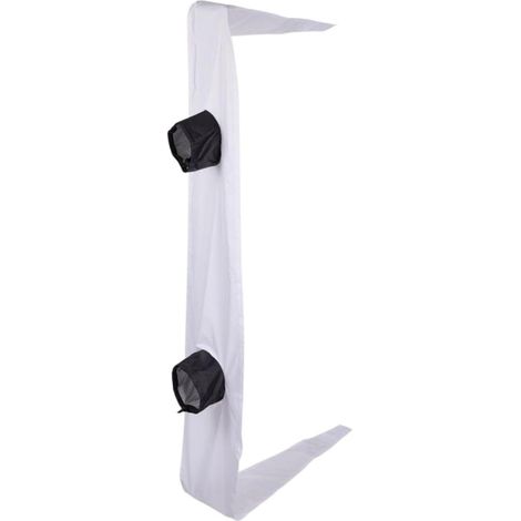 Kit de joint de fenêtre pour climatiseur portable, tissu d'étanchéité réglable avec coupleur, 300 cm/400 cm, noir et blanc (4 m) (1/5)