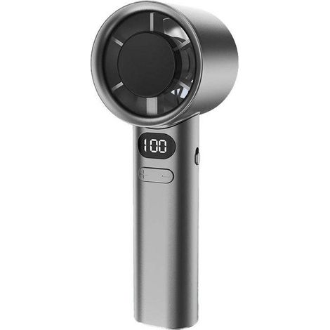Ventilateur portable avec 120 vitesses de turbine réglables, affichage LED, batterie rechargeable 1800 mAh, mini silencieux (1/5)