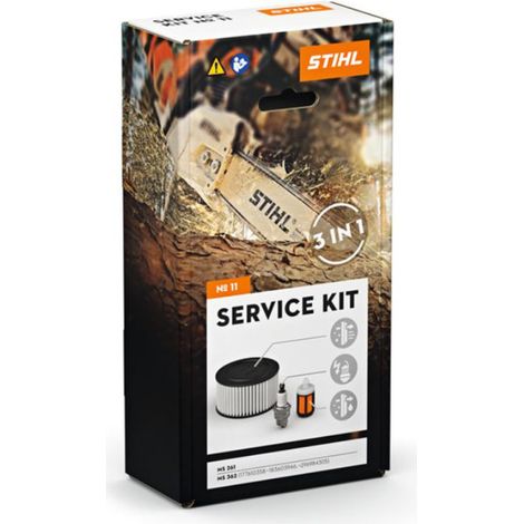 Stihl – Kit de service tronçonneuse – Filtre à air HD2, bougie, filtre carburant – Entretien MS 261 et MS 362 – QR code tutoriels
