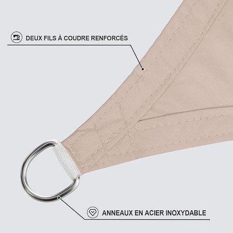 Rectangular Waterproof Shade Sail Taupe (1/2)