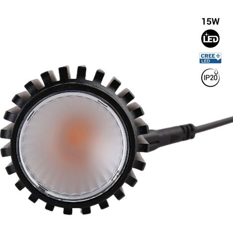 Modulo LED 15W per anello downlight MR16/GU10 - 45º - CRI 90