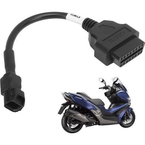 Câble de Diagnostic OBD2 Haute Conductivité pour Moto KYMCO 3 Broches - Pièce de Rechange (1/5)
