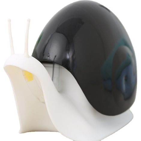 Dispensador de jabón portátil con forma de caracol, con diseño de dibujos animados, para ducha, champú, accesorios de baño, 1 unidad (negro)