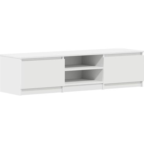 Meuble TV, Étagère TV, Meuble de Salon, Blanc 140x40x35,5 cm Bois d'ingénierie OIB8755E (1/5)