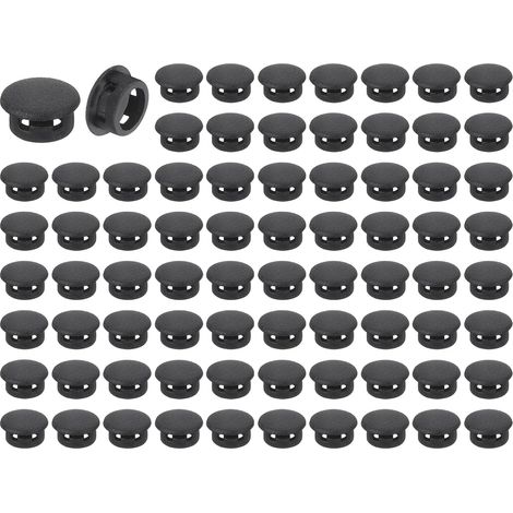 Bouchons de Tube Ronds - 76 Pièces - Plastique PE Noir - Protection Antidérapante - Pour Pieds de Meubles et Chaises - Diamètre 10mm (1/5)