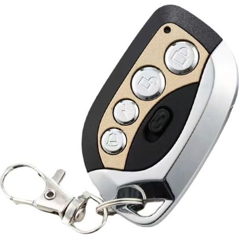 Duplicateur de Télécommande sans Fil,Télécommande Portail Copie,433.92MHz Clonage Électrique Clonage Universel Duplicateur Clé Fob pour Porte de Garage (Or) (1/4)