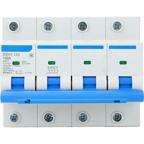 Disjoncteur 400v 100A DZ47 125 4P, interrupteur de Protection contre les fuites ignifuge pour la sécurité électrique domestique (1/5)