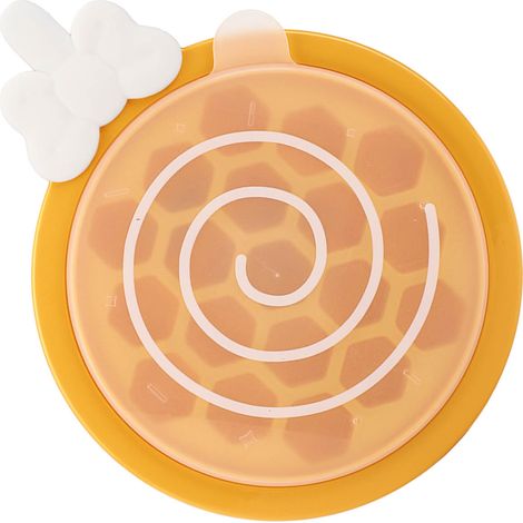 Bac à glaçons hexagonale en plastique alimentaire, moule alvéolé avec couvercle pour congélateur, couleur jaune. (1/5)