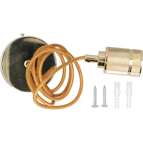 Douille E27 Or Antique pour Suspension - Support Lampe Vintage 110-240V (1/5)