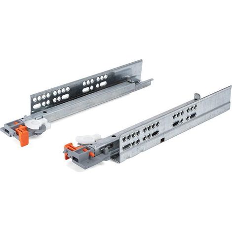 guía oculta futura smove. acero galvanizado. extracción parcial. cierre amortiguado. capacidad kg - salice largo guia largo 500mm