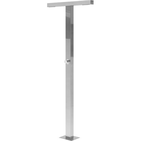 Freestanding Outdoor Shower URZULAI Silver