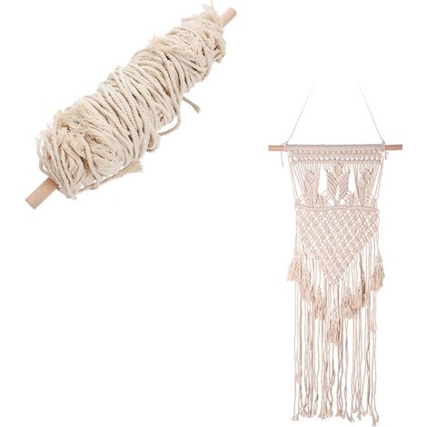 Tapis Murale - Macramé En Coton Naturel - Décoration Murale Pour Salon Chambre - 1 Pièce (1/5)
