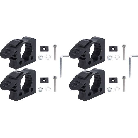 Porte-outil pour fourche de chariot de toiture - Kit de montage à déclenchement rapide en aluminium universel pour véhicules - 4 pièces noir (1/5)