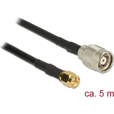Hf antennenkabel rp-tnc stecker  sma stecker rg-58 5 m delock