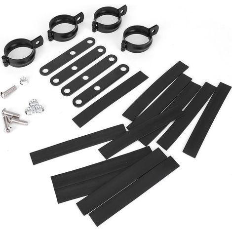 Support de Phare de Moto, Yosoo Noir, Support de Phare de Moto, Pince de de Fourche, Accessoire Universel pour Support de Phare de Café, Supports de Phare à (1/5)