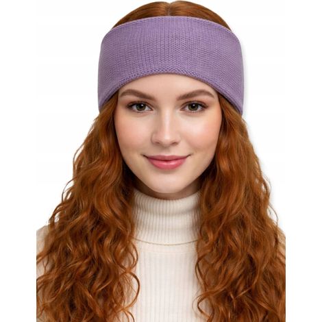 Fascia per capelli classica in acrilico CALDO per donne e ragazze, liscia, per orecchie, MELANGE HEATHER (1/5)