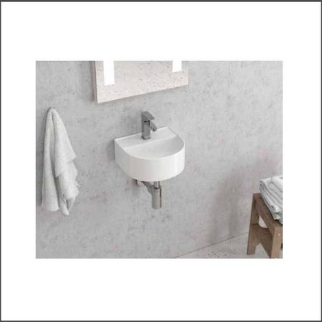 Lavabo Sospeso 32x29xh13 cm In Ceramica - Con Foro Troppopieno (1/2)