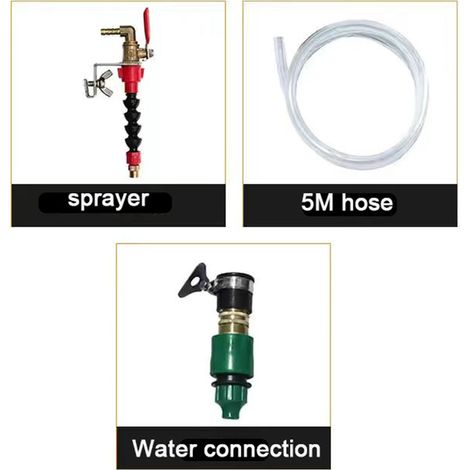 [JAMAIS UTILISÉ]Système de brumisation, pulvérisateur d'eau et dépoussiéreur avec tuyau de 5 m et joint universel pour meuleuse à découpe de marbre, brique et carrelage