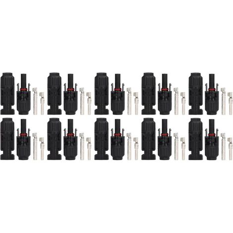 10 Stück 1000V 30A Solarmodul-Steckverbinder, Stecker und Buchse, feuerfeste Solarmodul-Kabelverbinder mit Zubehör