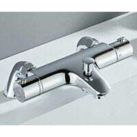 Mitigeur Baignoire Thermostatique, Robinet Thermostatique Baignoire, Mitigeur de Douche pour Baignoire avec Contrle de la Température, Laiton, Finition Chromée, Monté sur Baignoire Mit (1/5)