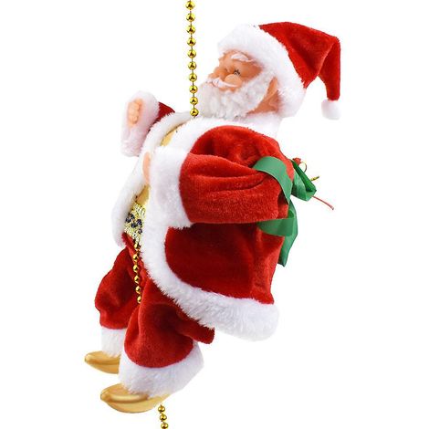 pre Nol Lectrique Grimpant Sur Une Chelle De Corde,escalade De Nol Santa,pour La Maison Bar Soire Cadeau Enfant (1/5)